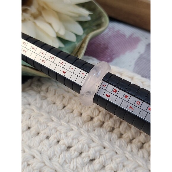 Luki Lapidary Handmade Natural Carved Rose Quartz Ring size 5 - Picture 4 of 5